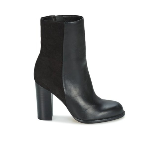 Sam Edelman Reyes Black Leather Suede Women's Boot - Picture 4 of 5